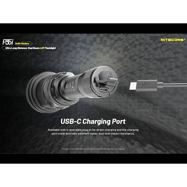 Nitecore P35i - LED ir lazerinis žibintuvėlis