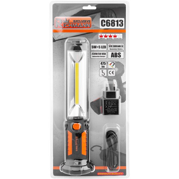 Richmann Exclusive žibintuvėlis su magnetu 5W + 5LED