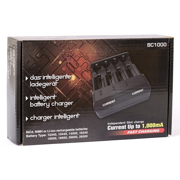 Opus BC1000 universalus įkroviklis NIMH/NiCd ir Li-Ion baterijoms 500513