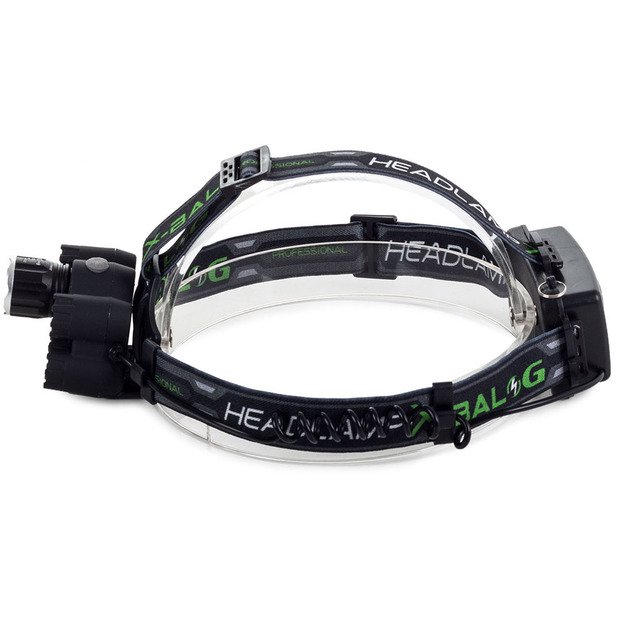 Žibintuvėlis ant galvos 7xLED CREE XM-L T6 su mėlyna šviesa