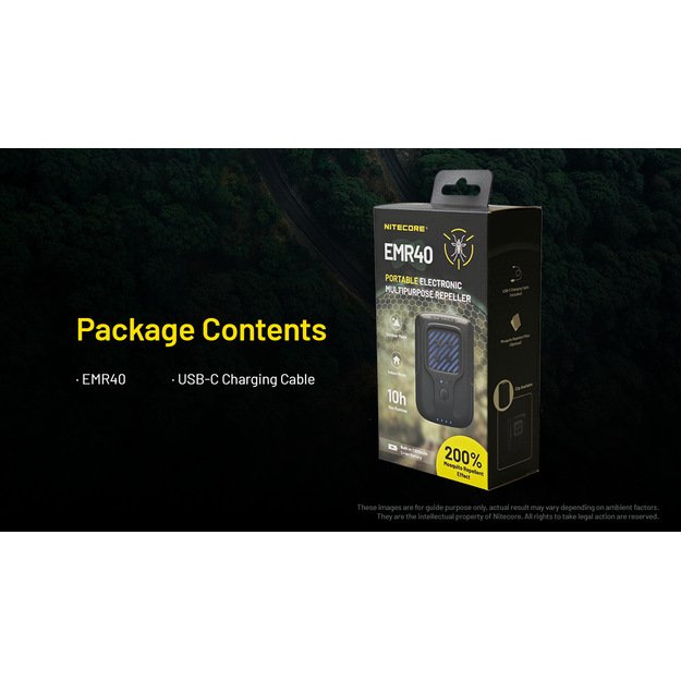Nitecore EMR40 - repelentas nuo uodų su 7800 mAh baterija