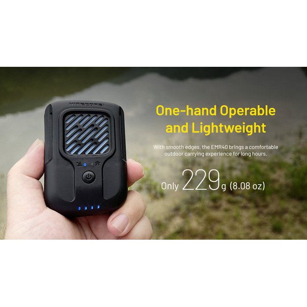Nitecore EMR40 - repelentas nuo uodų su 7800 mAh baterija