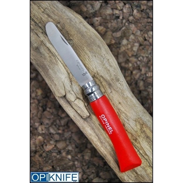 My first Opinel Nr.7 vaikiškas peilis raudona rankena