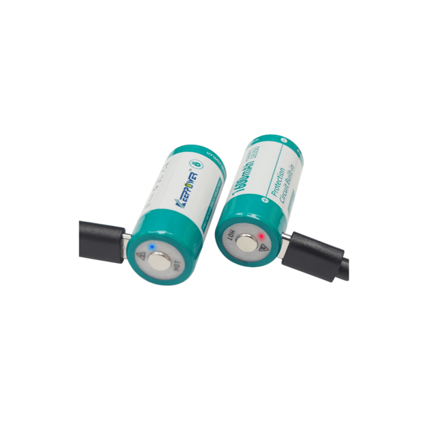 Keeppower 18350 – *1600 мАч 3,6 В – 3,7 В литий-ионный аккумулятор (заряжается через USB-C) P18350TC