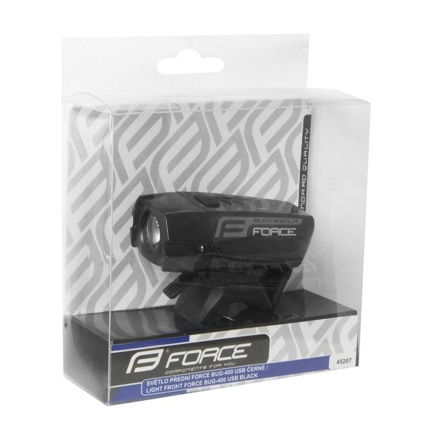 Headlight FORCE BUG-400 USB (black)