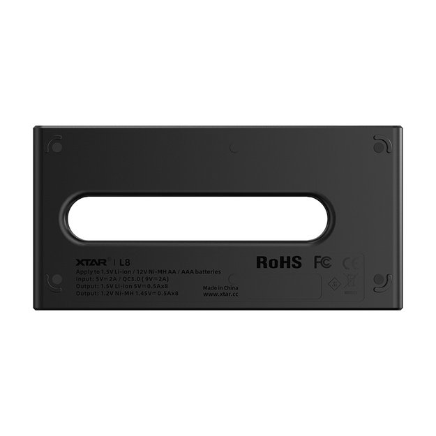 XTAR L8 AA/AAA зарядное устройство 1.5V Li-ION/NiMH, 8 каналов, USB-C