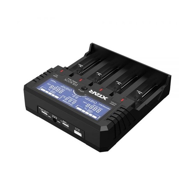 XTAR VP4L Plus DRAGON 18650/26650 Зарядное устройство Li-ION/Ni-MH, 4 канала, источник питания переменного/постоянного тока