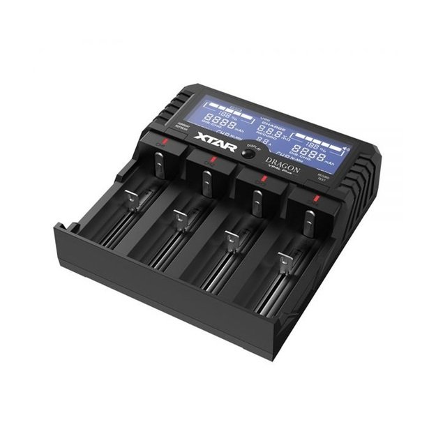 XTAR VP4L Plus DRAGON 18650/26650 Зарядное устройство Li-ION/Ni-MH, 4 канала, источник питания переменного/постоянного тока