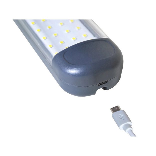 Лампа для мастерской 48 LED COB, крючок, магнит, перезаряжаемый через USB
