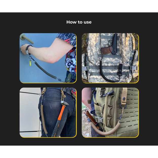 EDCX Elastic Lanyard with Belt Loop - Army Green - 2208