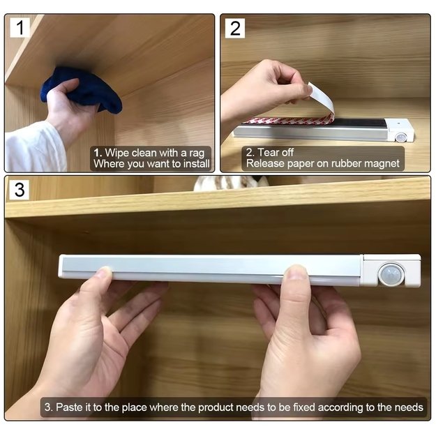 Avide LED įkraunamas šviestuvas 2.5W su jutikliu