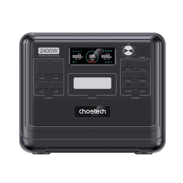 Choetech BS008 2400W kintamosios srovės maitinimo stotis - juoda