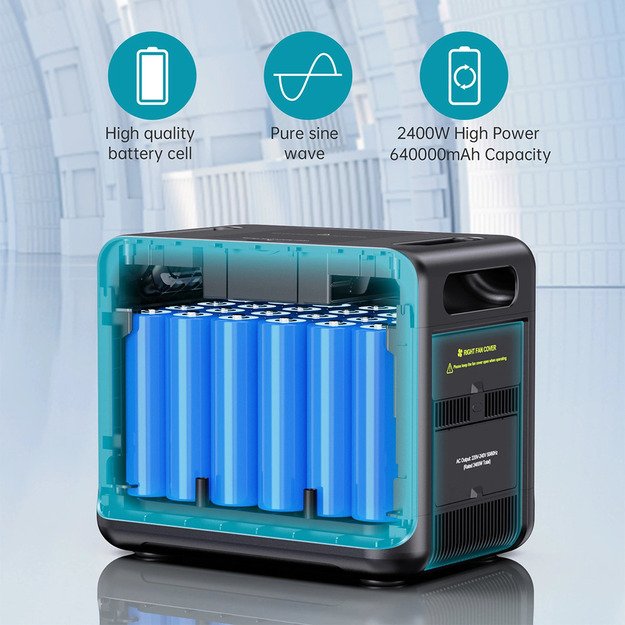 Choetech BS008 2400W kintamosios srovės maitinimo stotis - juoda