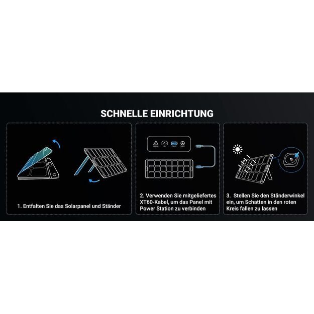 UGREEN SC200 200W saulės panelė sulankstoma su XT60 jungtimi skirta energijos stotelėms 