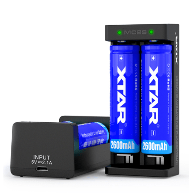 XTAR MC2S baterijų įkroviklis