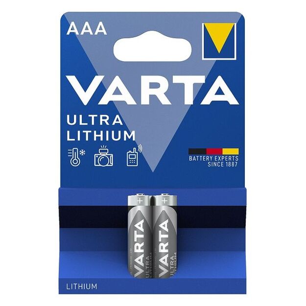 AAA baterija Varta Lithium , 2 vnt.