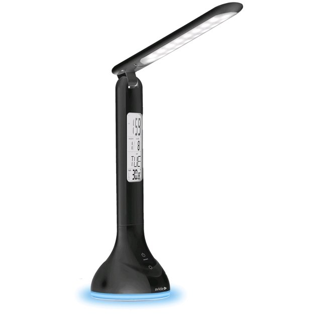 Įkraunamas stalinis reguliuojamas LED šviestuvas su ekranu