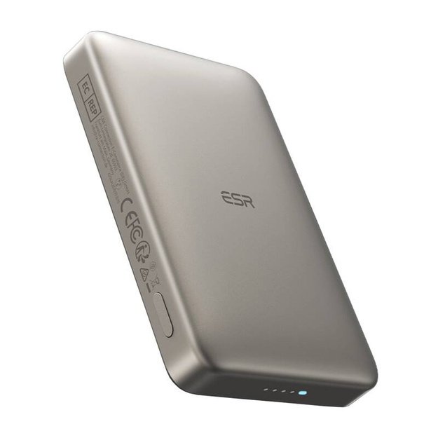 ESR Qi2 MagSlim 10000 mAh magnetinis powerbankas (smėlio spalvos)