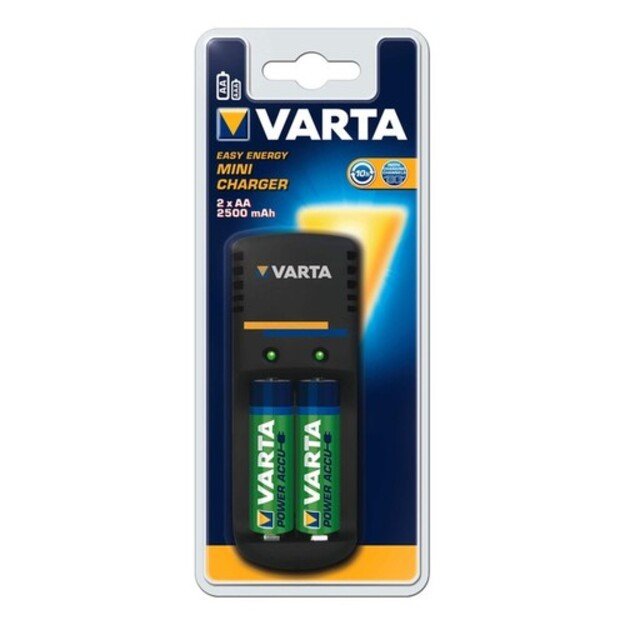 Įkroviklis su 2vnt. AA 2500 mAh baterijomis VARTA 57666
