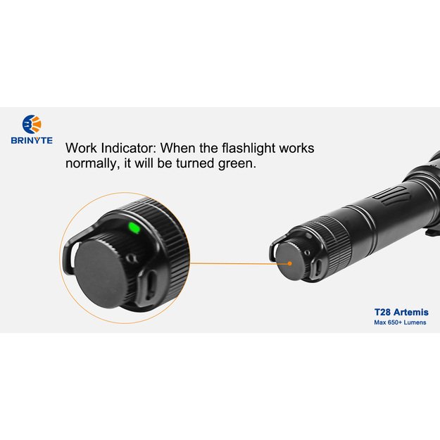 Brinyte T28 Artemis žibintuvėlis