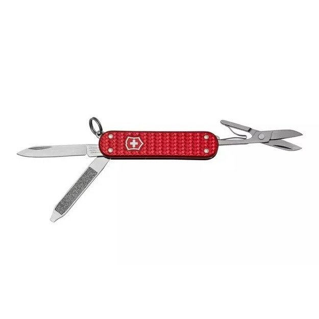 Victorinox Classic Precious Alox kišeninis daugiafunkcinis peiliukas - Iconic Red 0.6221.401G