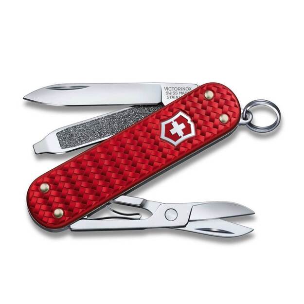 Victorinox Classic Precious Alox kišeninis daugiafunkcinis peiliukas - Iconic Red 0.6221.401G