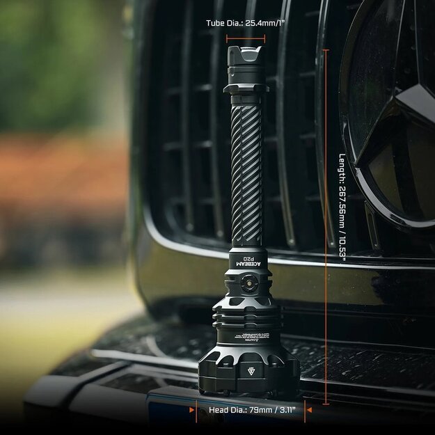 AceBeam P20 Profesionalus ilgų atstumų žibintuvėlis