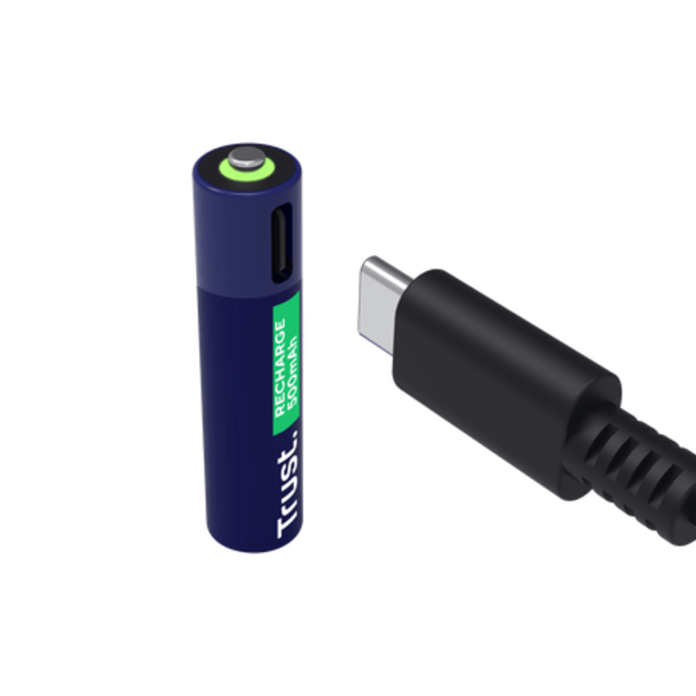 Trust USB-C pakraunamos baterijos AAA 500mAh 2 vnt pak. 25585