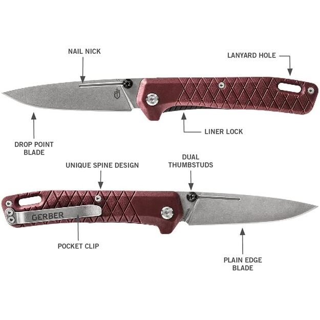 Gerber Zilch - Drab Red knife 31-004069