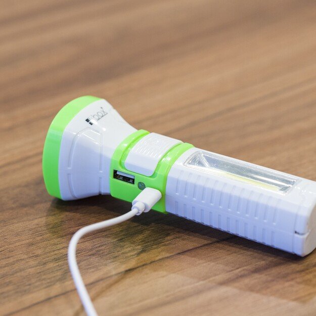 LED COB + 1 LED įkraunamas žibintuvėlis LIBOX