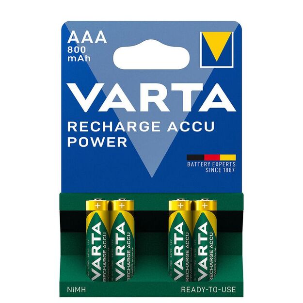 Akumuliatoriai Longlife Accu AAA 800 mAh (4vnt) VARTA 56703