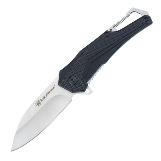 Складной нож Smith&Wesson Oasis Carabiner - Drop Point Black 1208418