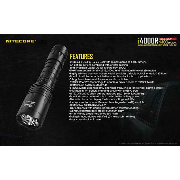 Nitecore i4000R žibintuvėlis