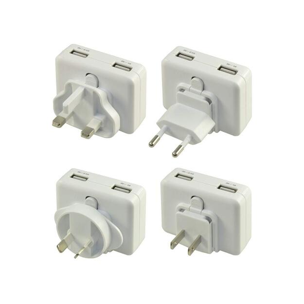 DURACELL įkroviklis su priedais DUAL USB DR6001W