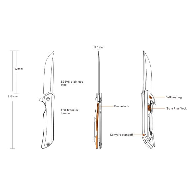 Ruike M121-TZ peilis