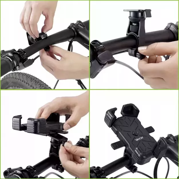 Vayox VA0344 Black Bicycle/Motorcycle Phone Holder