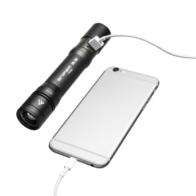 USB įkraunamas žibintuvėlis su fokusavimo funkcija Mactronic Sniper 3.3