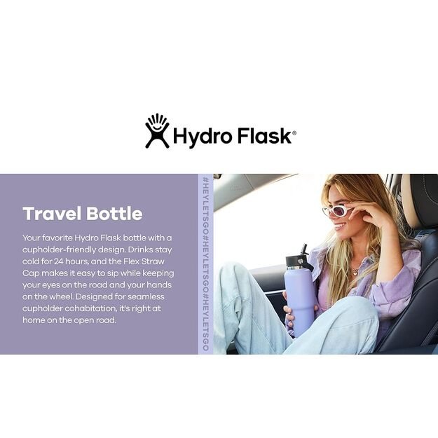 Дорожная бутылка Hydro Flask с широким горлом и трубочкой, 946 мл, агава, WT32CFS374