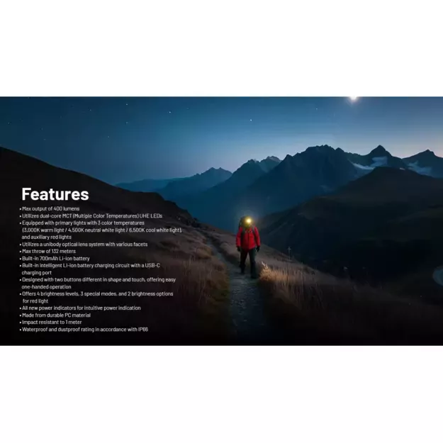 Фонарь Nitecore NU25 MCT, 400 люмен