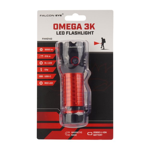 Falcon Eye OMEGA 3K rankinis žibintuvėlis 3000 lm FHH0143