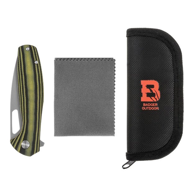 Badger Outdoor D2 Gecko sulenkiamas peilis BO-RE-GRE