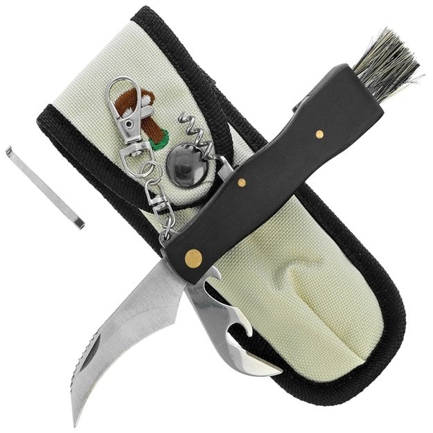 Martinez Albainox Setera daugiafunkcinis peilis grybavimui, maderos mediena, atlasinis 3Cr13Mov (10593)