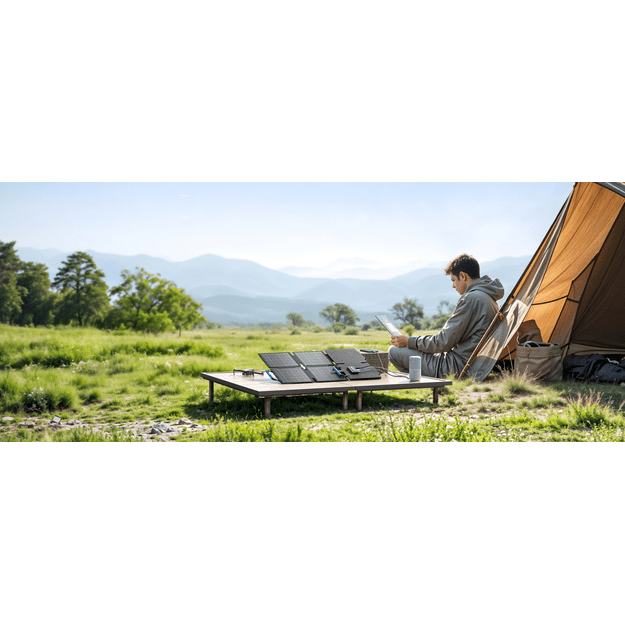 BLUETTI 60W Foldable Solar Panel USB-A USB-C