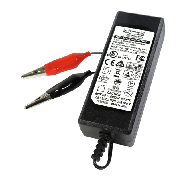 Зарядное устройство LiFePO4 4S 14.6V для аккумулятора 12V с зажимами типа «крокодил»