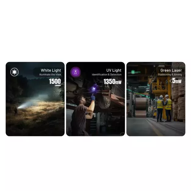 Фонарь Nitecore EDC17 с УФ и Лазером 1500лм