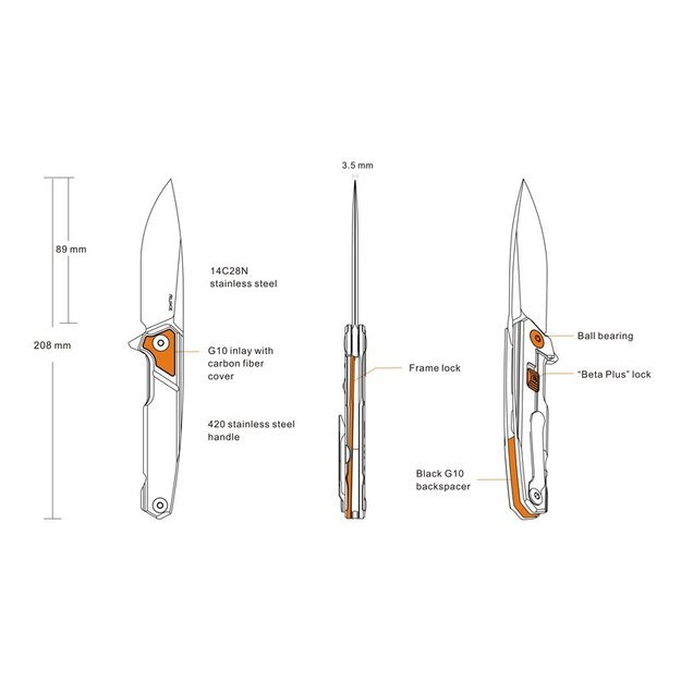 Ruike P875-SZ peilis