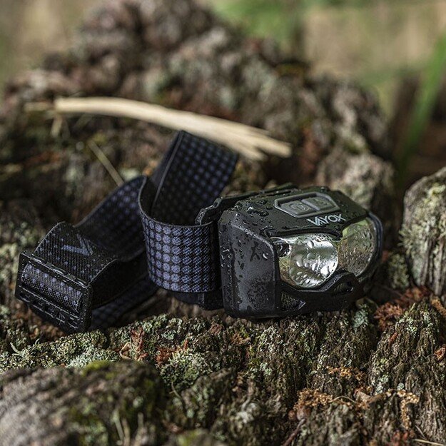 VAYOX įkraunamas žibintas ant galvos su judesio detektoriumi 500lm VA0078