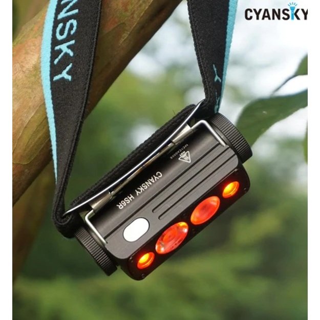 CYANSKY HS6R įkraunamas galvos žibintas (170 m, 1400 liumenų)