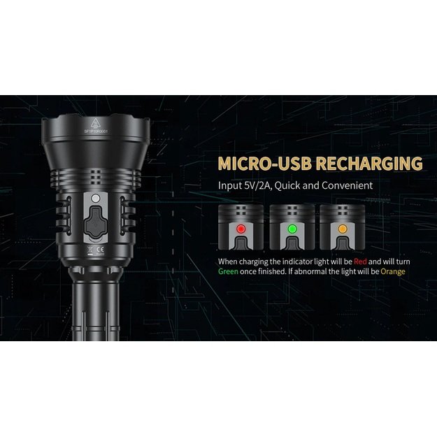 SPERAS P10R 8000lm žibintuvėlis