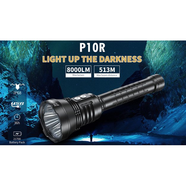 SPERAS P10R 8000lm žibintuvėlis